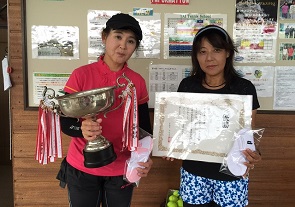 ビギナー優勝　土井田さん・瀬戸口さん