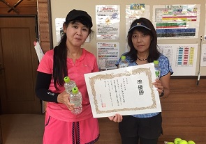 ノービス準優勝　土井田さん・瀬戸口さん